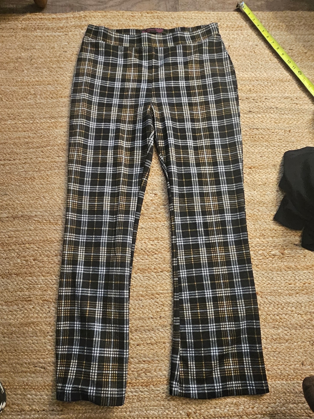 Plaid Dress Pants in Black, White & Brown